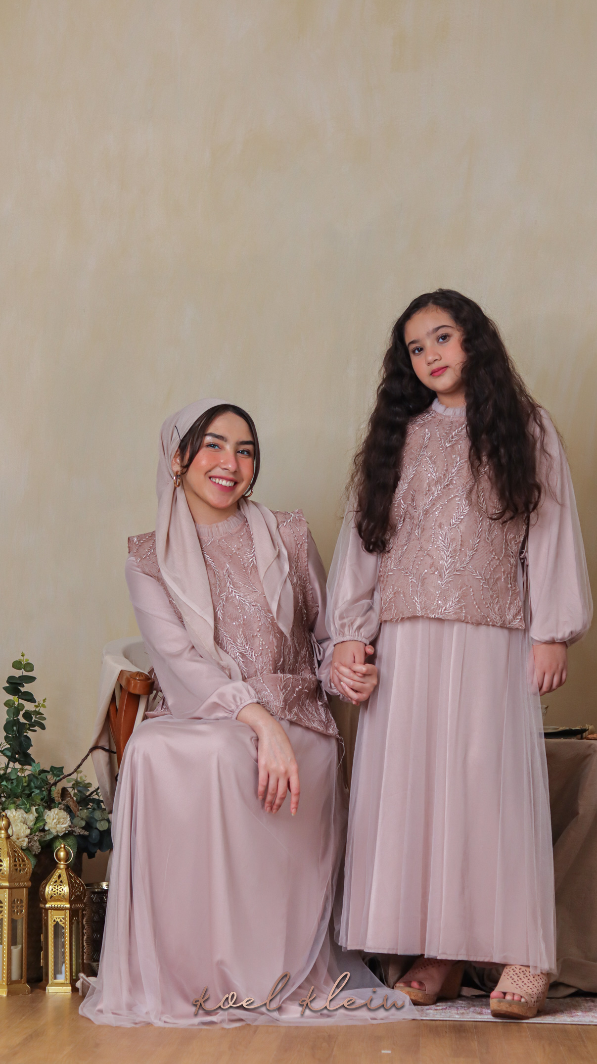 Mother and Daughter Set — Matching embroidered outfits